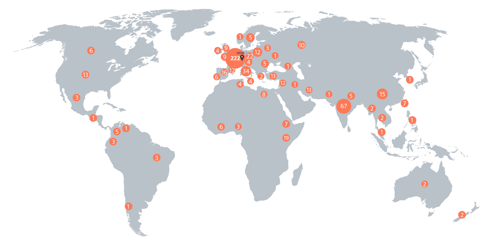 Coliving WERK1 Worldmap